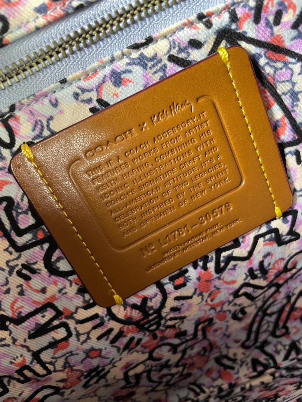 Coach Keith Haring Robot Clutch Turnlock Laptop IPad Bag Leather Wristlet Pouch